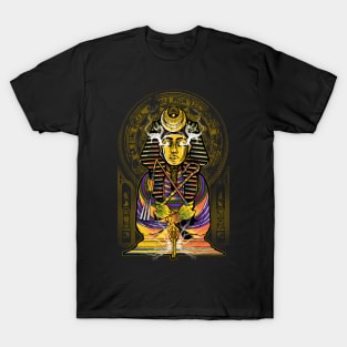 A pharaoh with smoking smoke in his eyes T-Shirt